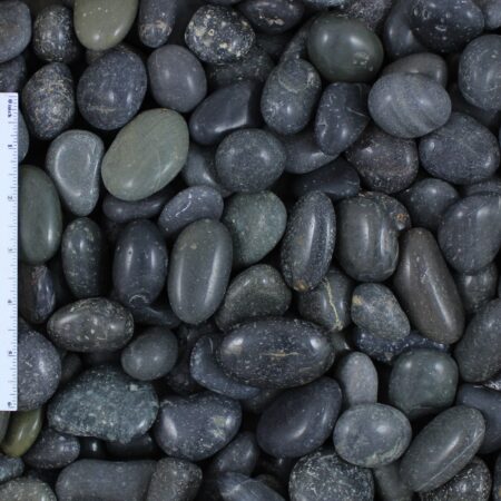 Polished Black Mexican Beach Pebble .5-1